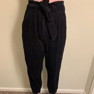 Forever 21 corduroy paper bag pants